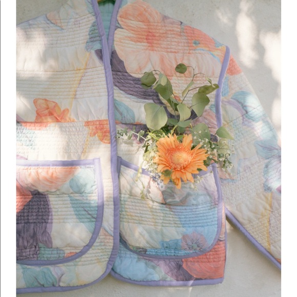 Jess Meany Lilac Floral Juniper Cropped Coat NWOT - Picture 2 of 4